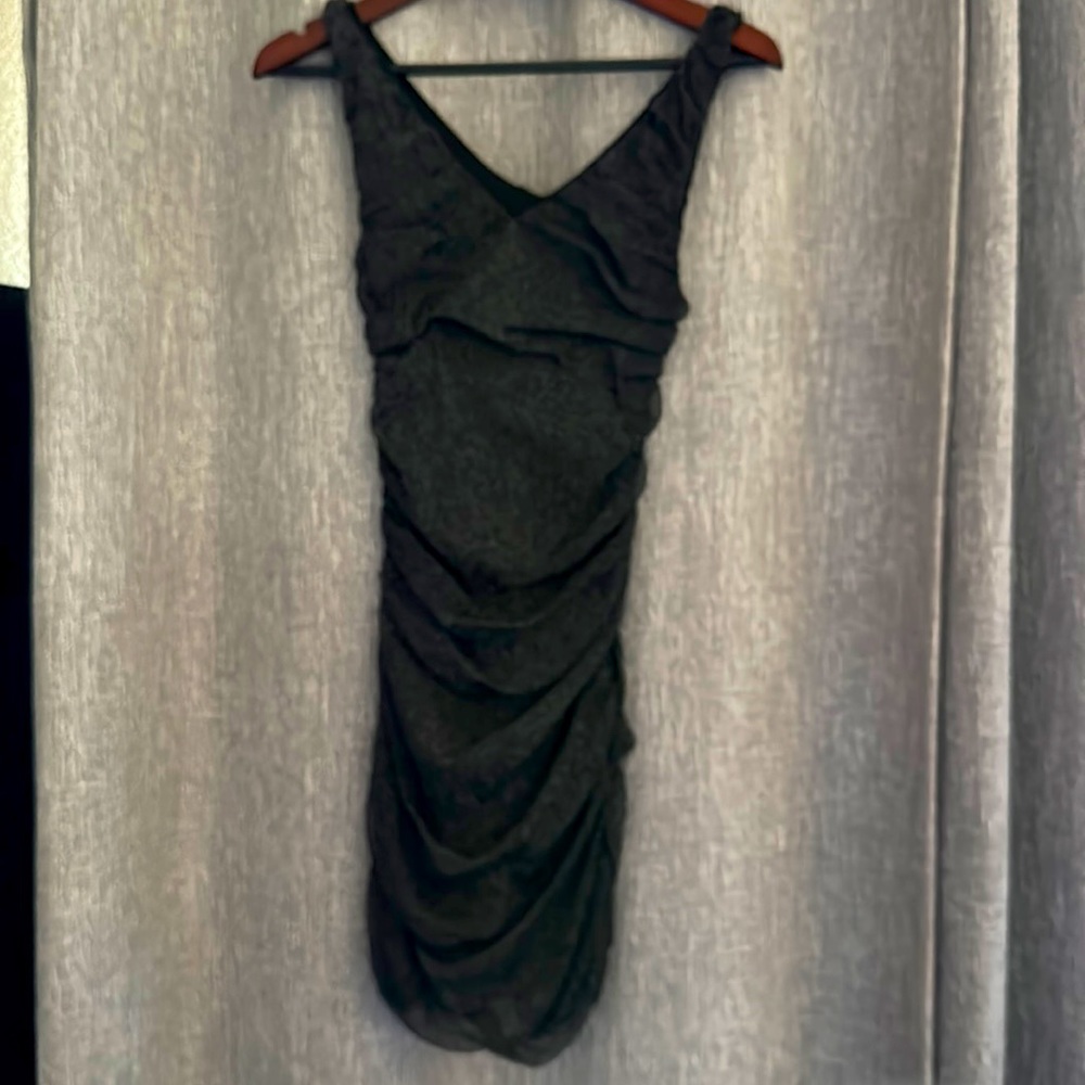 Express Black and Silver Shimmer Dress silver- Like New!